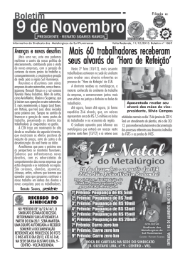 Boletim 1069 - CSN - Sindicato dos Metalúrgicos de Volta Redonda