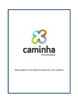 Regulamento do Arquivo Municipal de Caminha set 2012