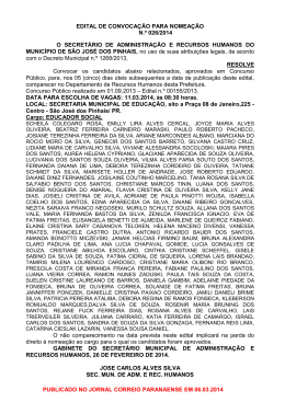 Edital 026/2014 - Prefeitura de São José dos Pinhais
