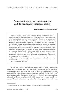 An account of new developmentalism and its structuralist