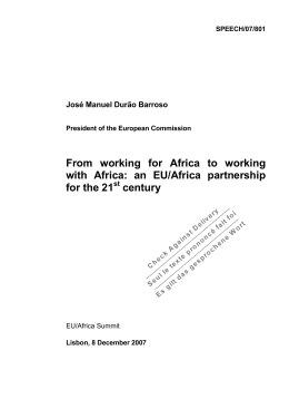 From working for Africa to working with Africa: an EU