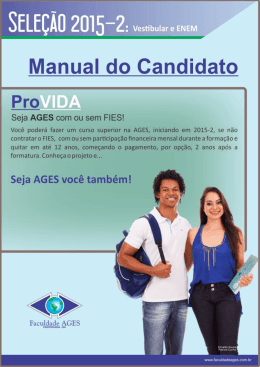 1 AGES - PROCESSO SELETIVO 2015-2