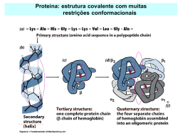 Estrutura covalente de proteínas → estrutura tridimensional