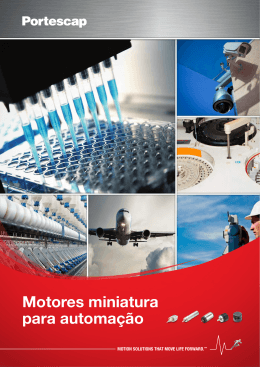 Motores miniatura para aplicações industriais (brochure