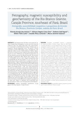 Petrography, magnetic susceptibility and geochemistry of the Rio