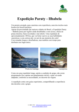 Expedição Paraty - Ilhabela