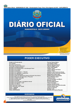 Diário Oficial - DIORONDON Nº 3538 – Rondonópolis Terça