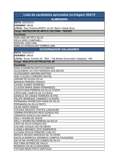 Lista de candidatos aprovados na triagem 304/15