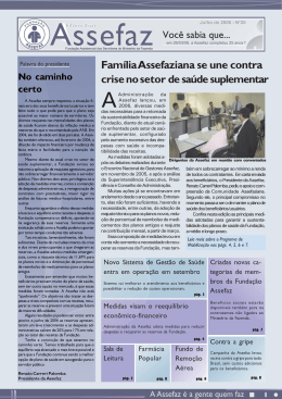 Família Assefaziana se une contra crise no setor de saúde