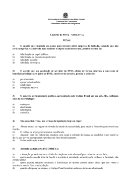 Caderno de Prova - Procuradoria da República em Mato Grosso