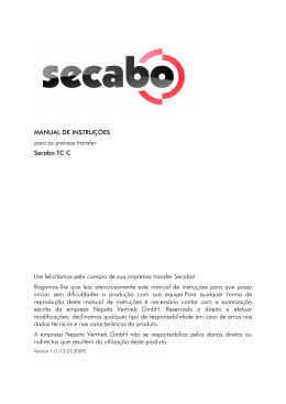 MANUAL DE INSTRUÇÕES para as prensas transfer Secabo TC C