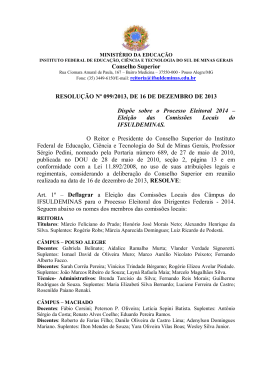 Conselho Superior RESOLUÇÃO Nº 099/2013, DE