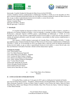 Indicação CEE/MS nº 86/2015