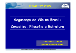 Segurança de Vôo no Brasil - Instituto Tecnológico de Aeronáutica
