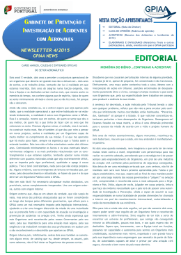 NEWSLETTER 4/2015 GABINETE DE PREVENÇÃO E