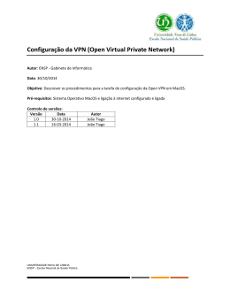 Configuração de uma VPN para acesso ao ISEGI