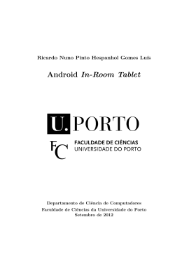 Android In-Room Tablet - Repositório Aberto da Universidade do