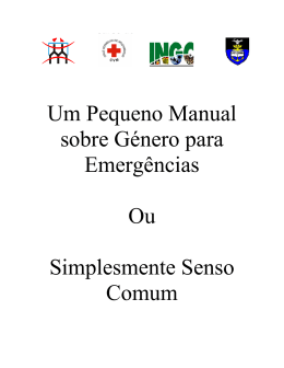 Um Pequeno Manual sobre Género para Emergências Ou
