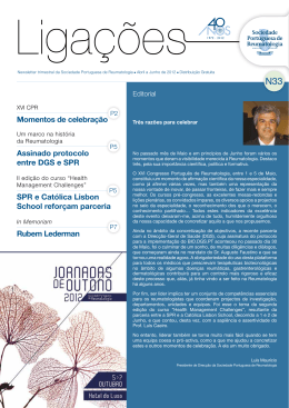 Newsletter trimestral da Sociedade Portuguesa de Reumatologia