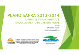 PLANO SAFRA 2013-2014
