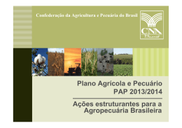 Plano Agrícola e Pecuário PAP 2013/2014