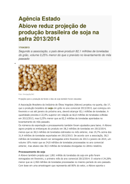 PDF - Abiove reduz projeção de produção brasileira de soja na