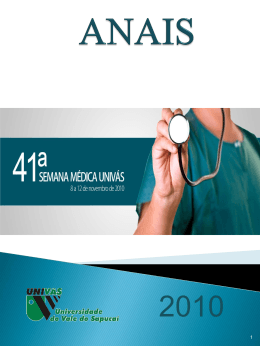 Anais Semana Médica 41ª - Edição