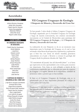 Autoridades VII Congreso Uruguayo de Geología