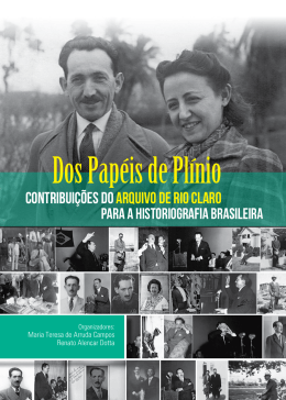 Livro ”Dos Papéis de Plínio” - Arquivo Público e Histórico do