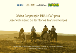 Oficina Cooperação MDA-MGAP para Desenvolvimento de