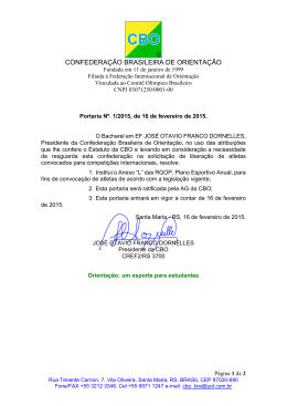 Portaria 01_2015 - Confederação Brasileira de Orientação
