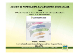 Agenda de Ação Global Para Agropecuária Sustentável FAO/MAPA