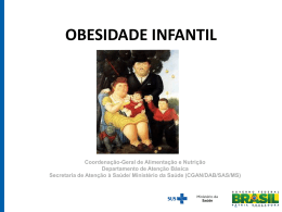 Obesidade Infantil - Centro de Apoio Operacional das Promotorias