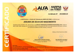 certificado - bombeiros formação JOELMA DA SILVA