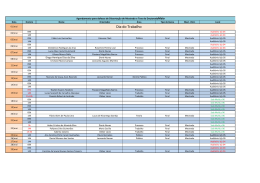 Tabela geral de agendamentos 2015 por mês