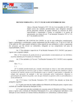 3. Decisão Normativa - TCU n° 139, de 24 de setembro de 2014