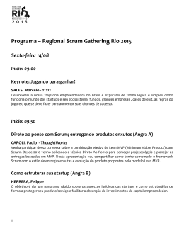 Programa – Regional Scrum Gathering Rio 2015