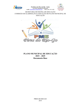 para acessar o Plano Municipal de Educaçao 2015 a 2025 com as