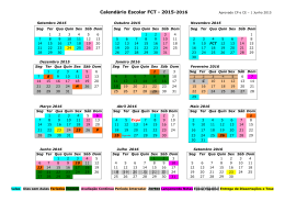 Calendário Escolar FCT - 2015-2016