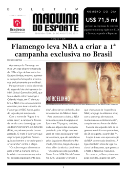 Flamengo leva NBA a criar a 1ª campanha exclusiva no Brasil