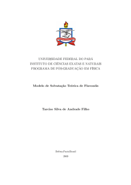 Modelo de Solvatação Teórica de Flavonóis Tarciso Silva de