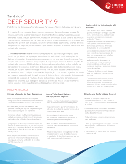 Ficha técnica do Deep Security