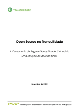 Whitepaper: Open Source na Tranquilidade