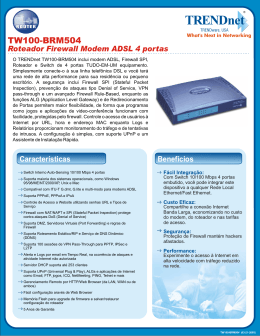 Roteador Firewall Modem ADSL 4 portas