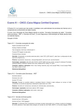 Exame A1 – CMCE (Caixa Mágica Certified Engineer)