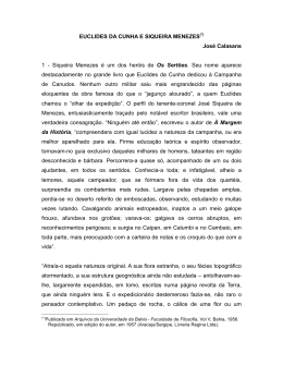 EUCLIDES DA CUNHA E SIQUEIRA MENEZES(*) José Calasans 1