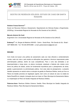 gestão de resíduos sólidos: estudo de caso em santa rosa/rs
