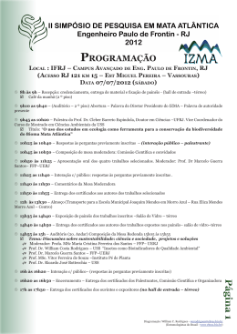 Baixe a programação em PDF - Instituto Zoobotânico de Morro Azul