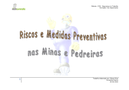 Riscos e Medidas Preventivas nas Minas e Pedreiras