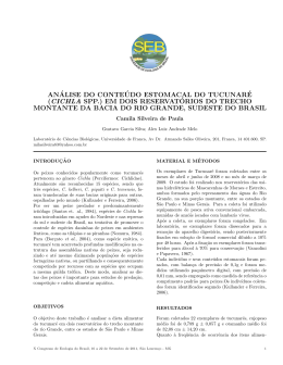 cichla spp. - Sociedade de Ecologia do Brasil